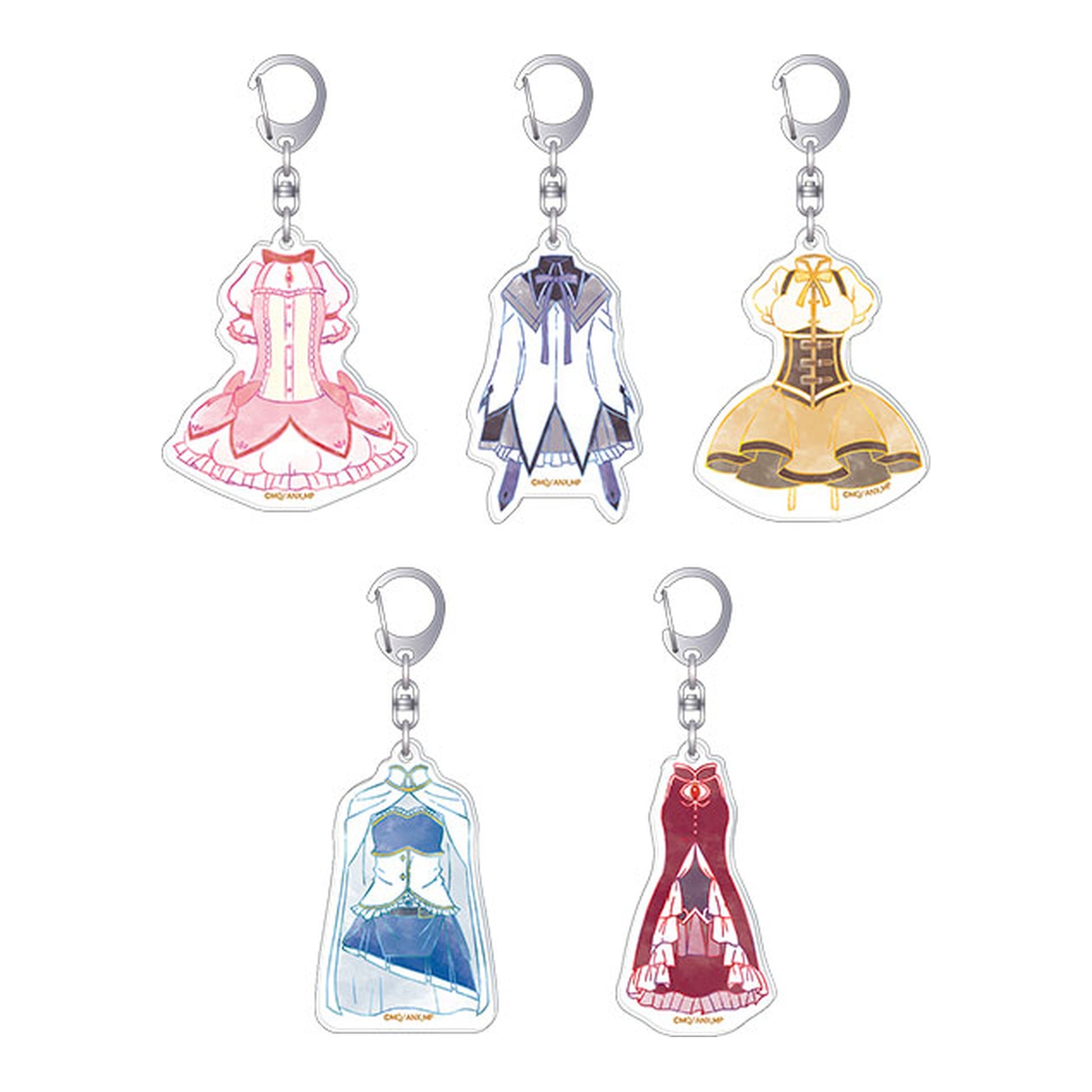 Puella Magi Madoka Magica Acrylic Keychain Collection (Magical Girl Outfit) 5Pack BOX - Image 1