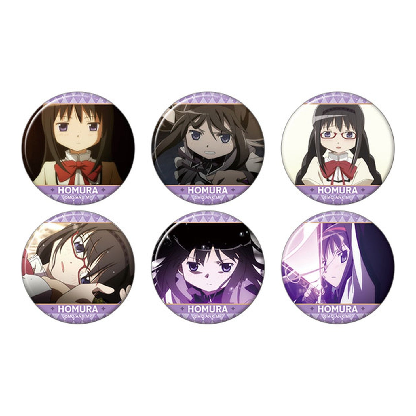 Puella Magi Madoka Magica Oshi Chara Badge Collection Homura 6Pack BOX - Image 1