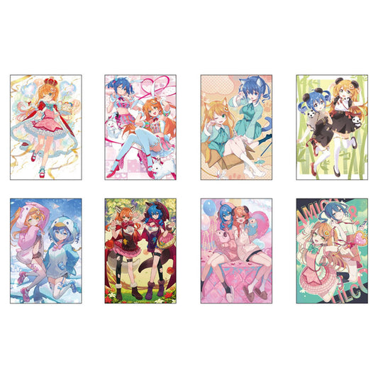 Amico-chan Trading Tin Magnet 8 Item Set A - Image 1