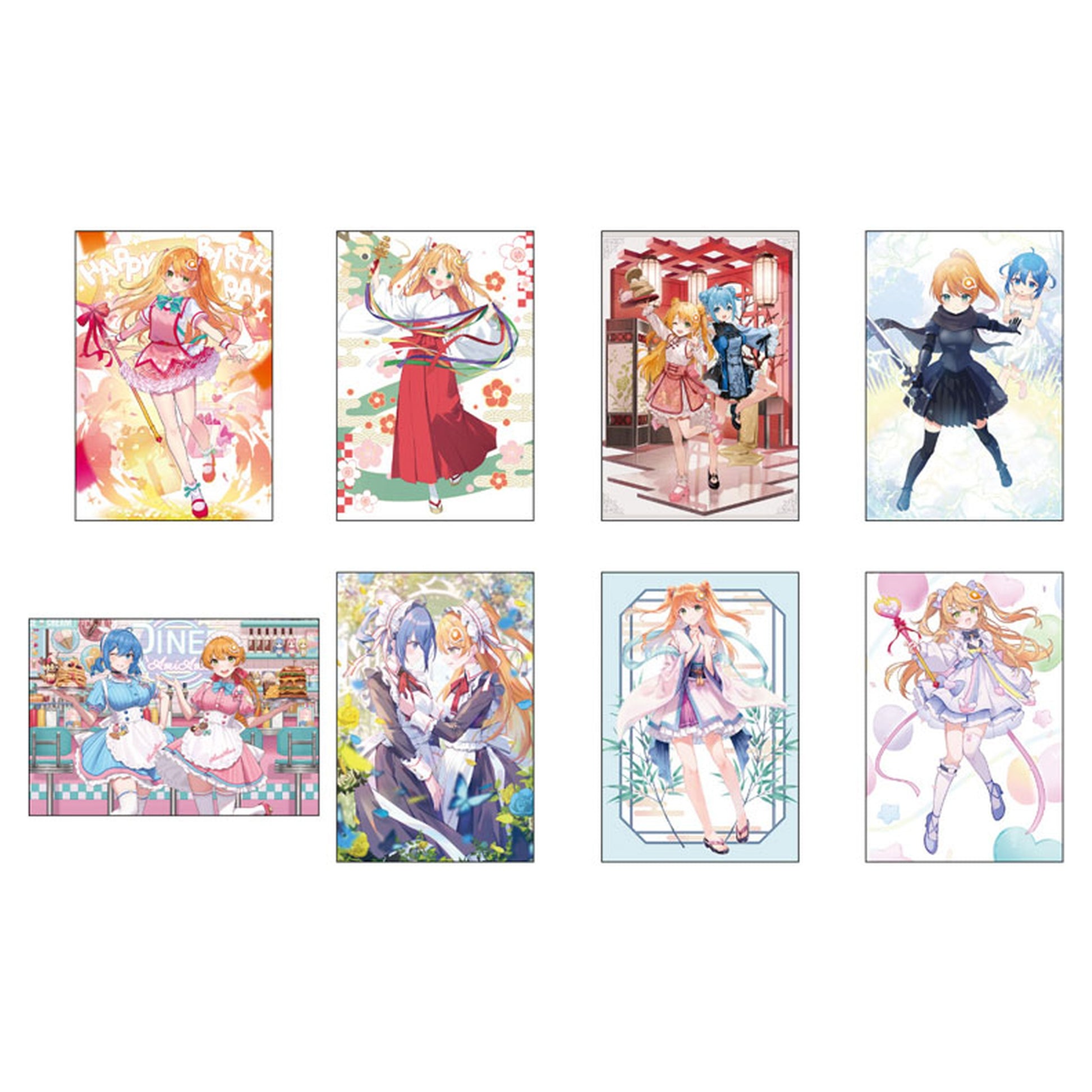 Amico-chan Trading Tin Magnet 8 Item Set B - Image 1