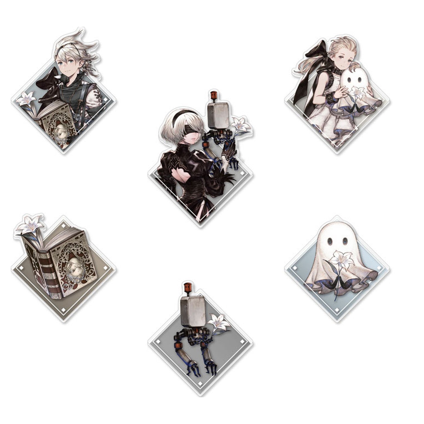 NieR Series 15th Anniversary Acrylic Magnet Collection 6Pack BOX - Image 1