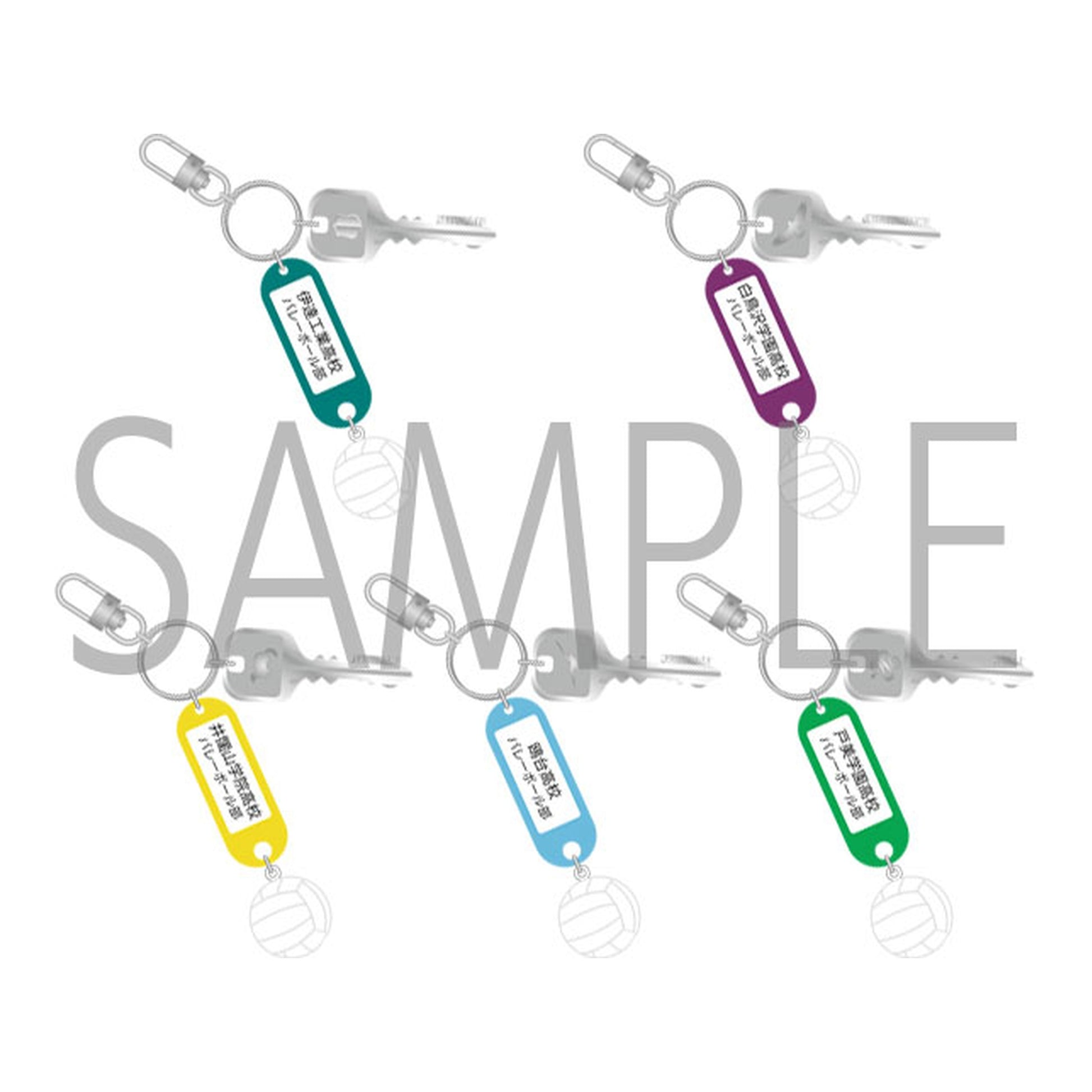 Haikyuu!! Trading Key Charm Keychain with High School Name Vol.2 5Pack BOX - Image 1