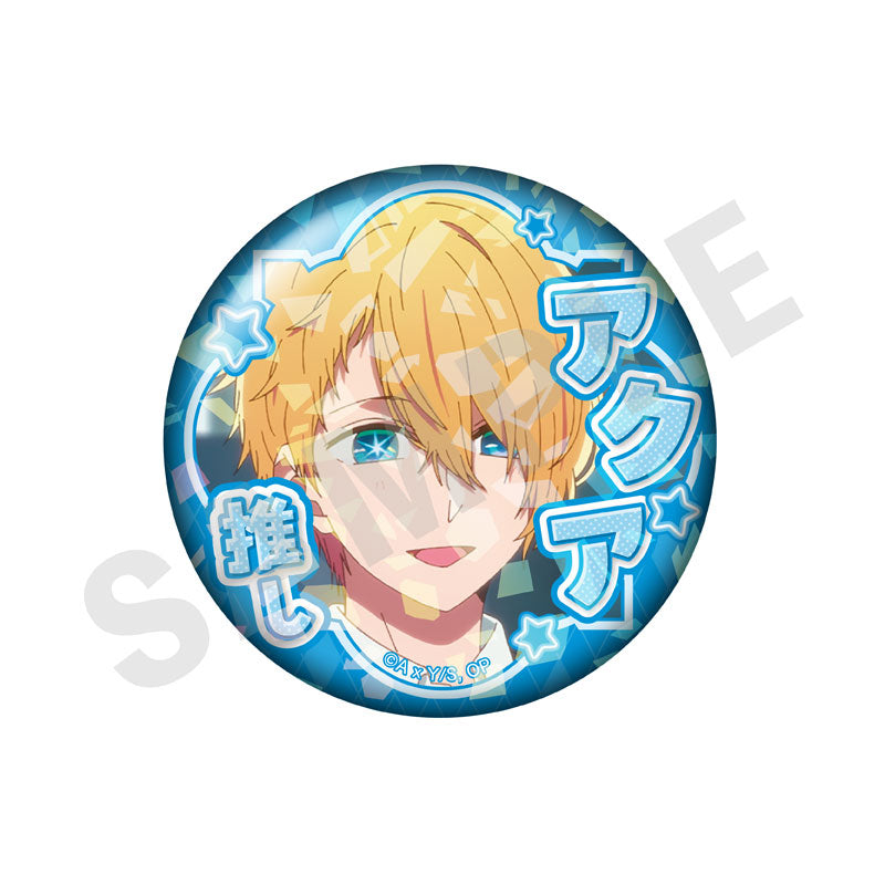 Oshi no Ko Trading Hologram Oshi Tin Badge vol.2 Aqua 8 Item Set - Image 3