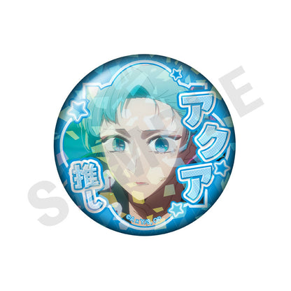 Oshi no Ko Trading Hologram Oshi Tin Badge vol.2 Aqua 8 Item Set - Image 4
