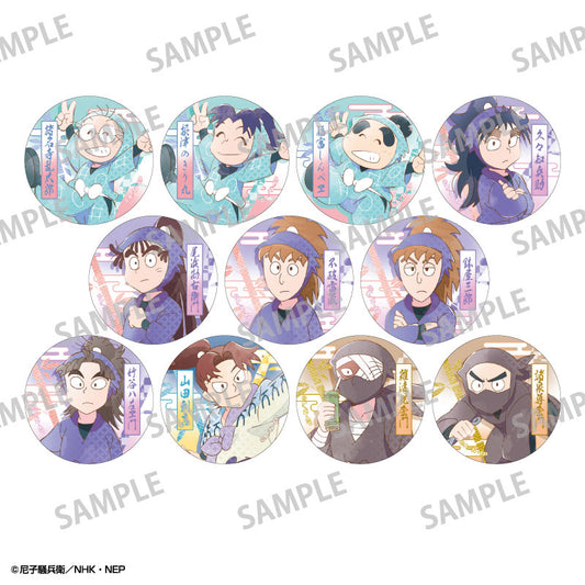 Nintama Rantaro Trading Japanese Washi Paper Style Tin Badge KamiAni TOUCH3 11Pack BOX - Image 2
