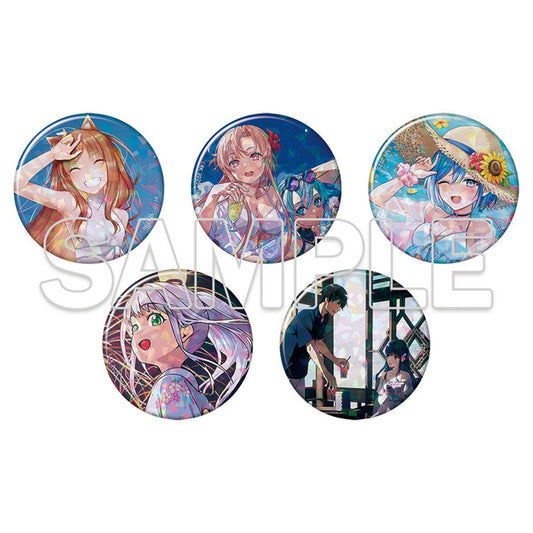 Dengeki Bunko Tradable Glimmering Tin Badge Ver.Summer2 - Image 1