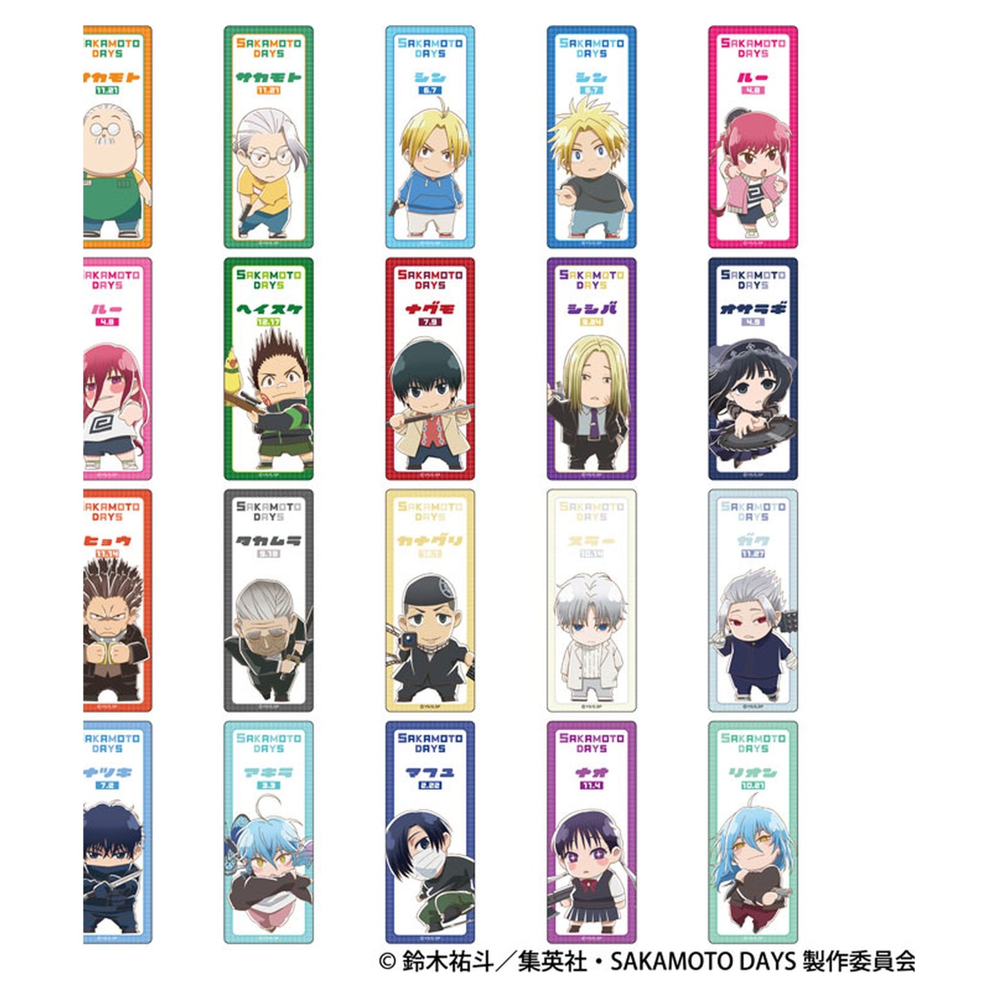 TV Anime SAKAMOTO DAYS Clear Bookmark Collection 20Pack BOX - Image 1