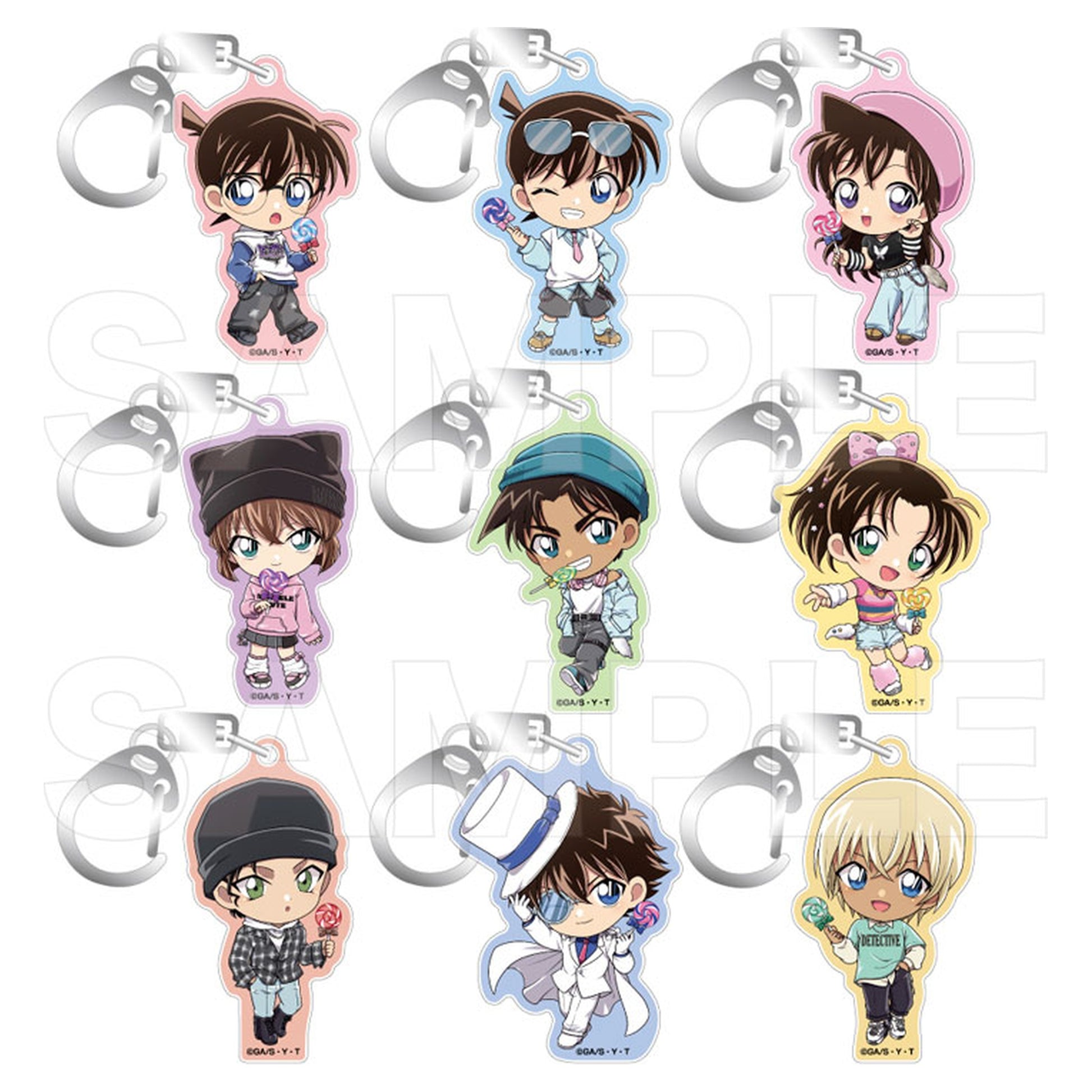 Detective Conan Acrylic Keychain Collection (Lollipop Mini) 9Pack BOX - Image 1