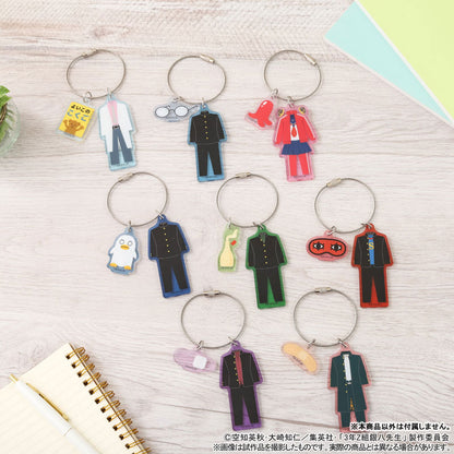 3-nen Z-gumi Ginpachi-sensei Outfit Acrylic Keychain Collection 8Pack BOX - Image 3