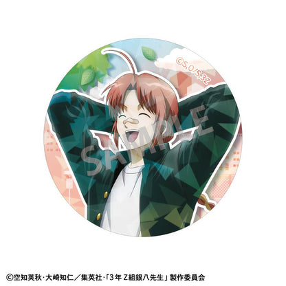 3-nen Z-gumi Ginpachi-sensei Trading Hologram Tin Badge Scene of Going to School 8Pack BOX - Image 9