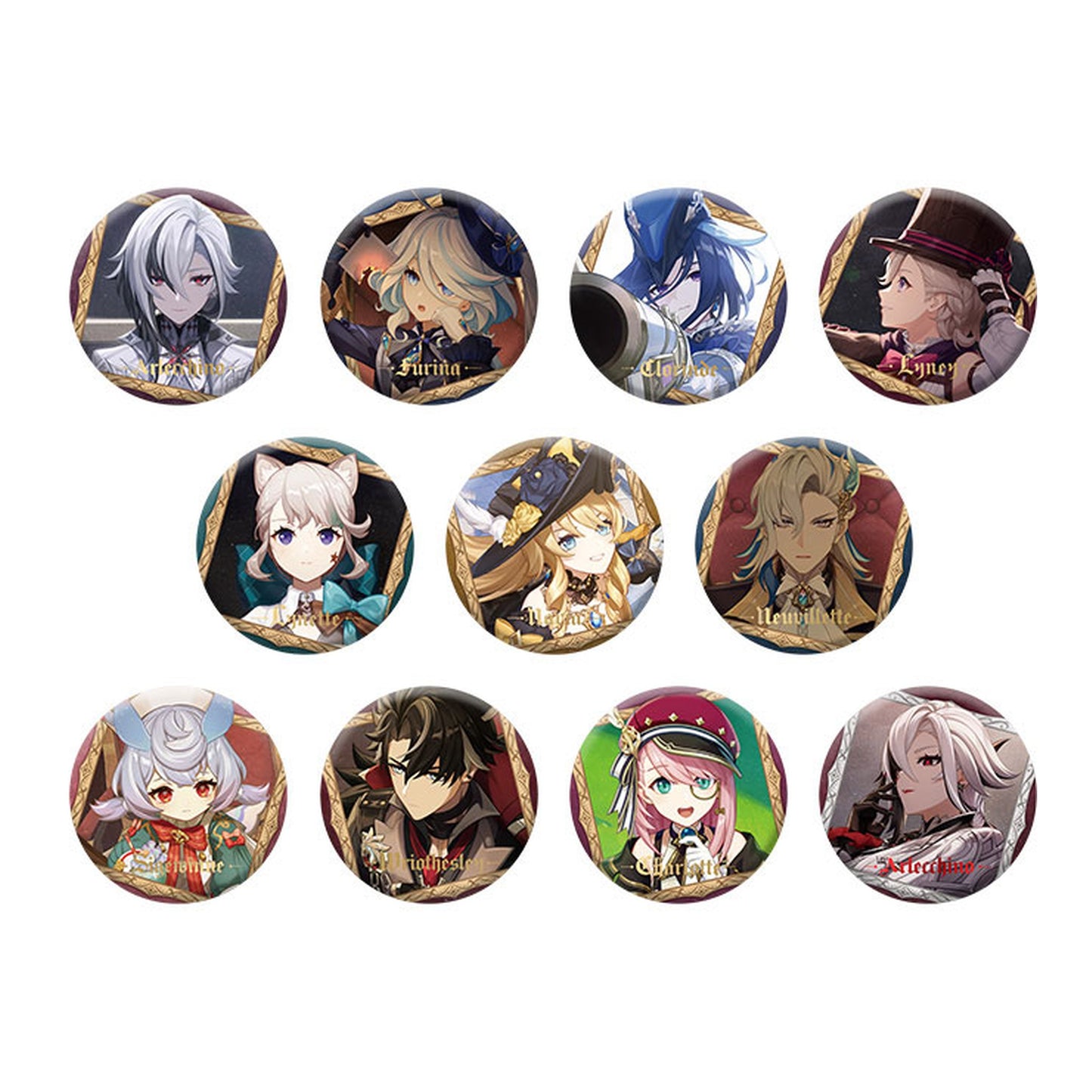 Genshin Impact The Final Feast Series Tin Badge 11pcs Complete Box - Image 1