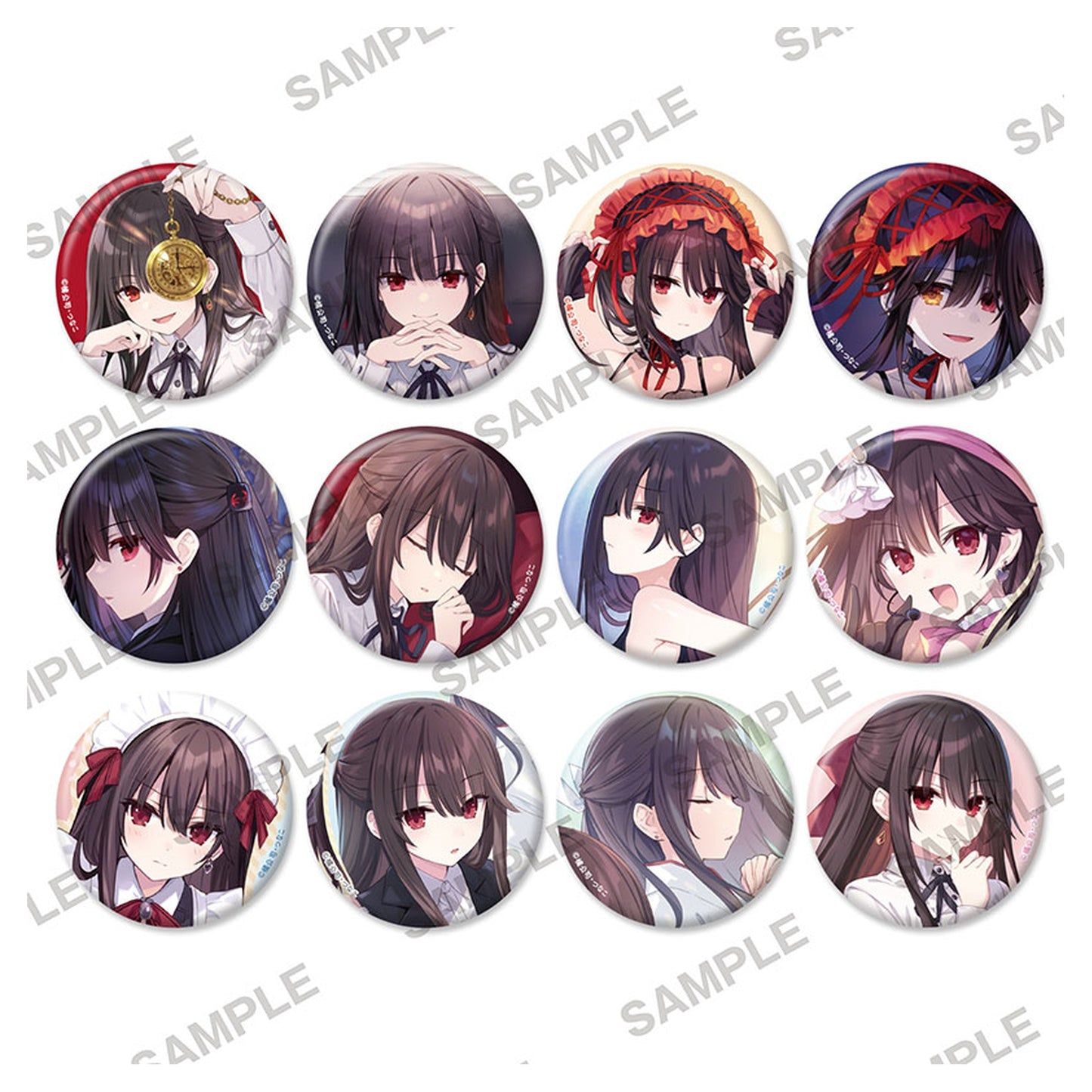 Magic Detective Kurumi Tokisaki Tradable Holographic Tin Badge Pack - Image 1