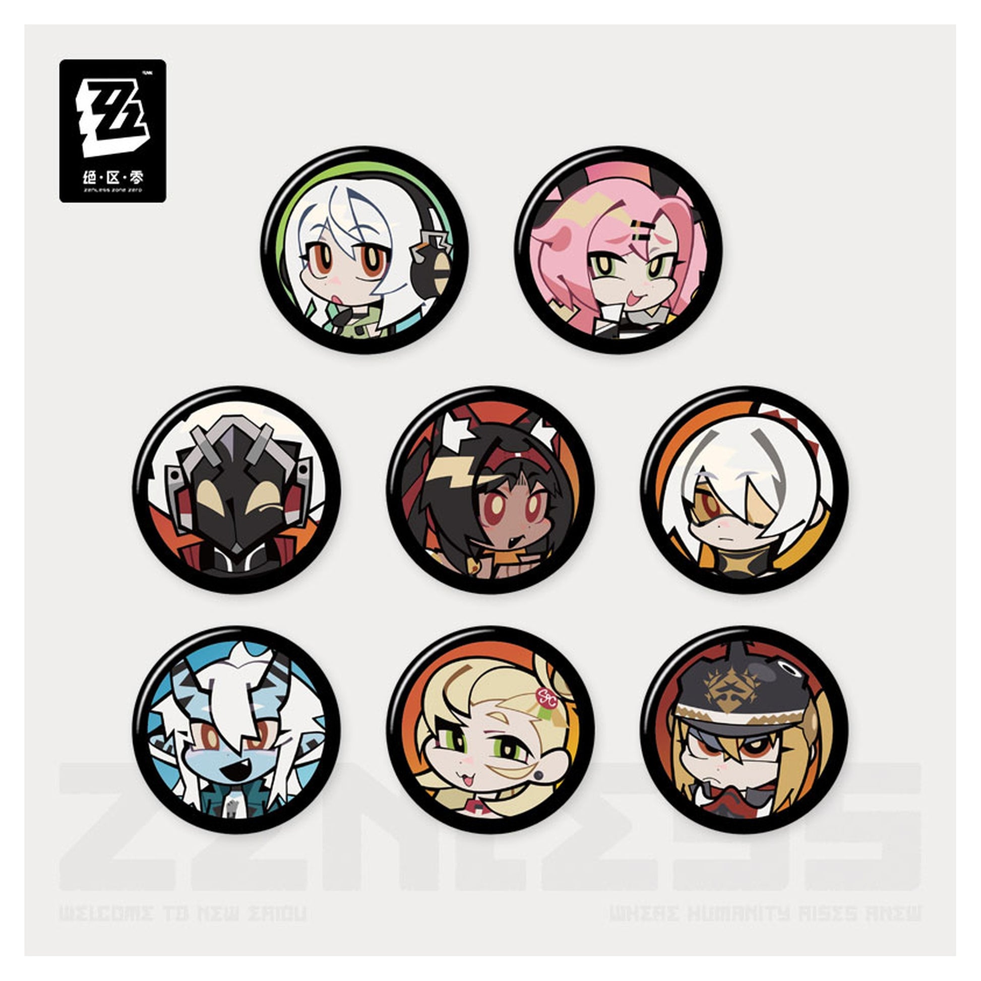 Zenless Zone Zero Profile Icon Mini Tin Badge Vol.1 8Pack BOX - Image 1
