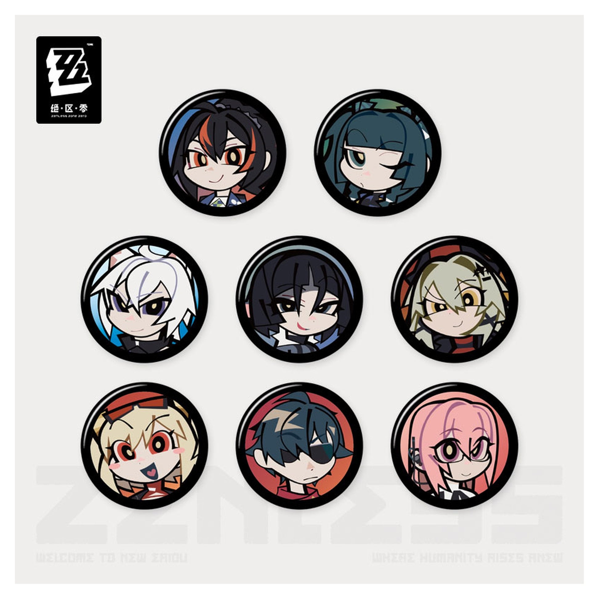 Zenless Zone Zero Profile Icon Mini Tin Badge Vol.3 8Pack BOX - Image 1