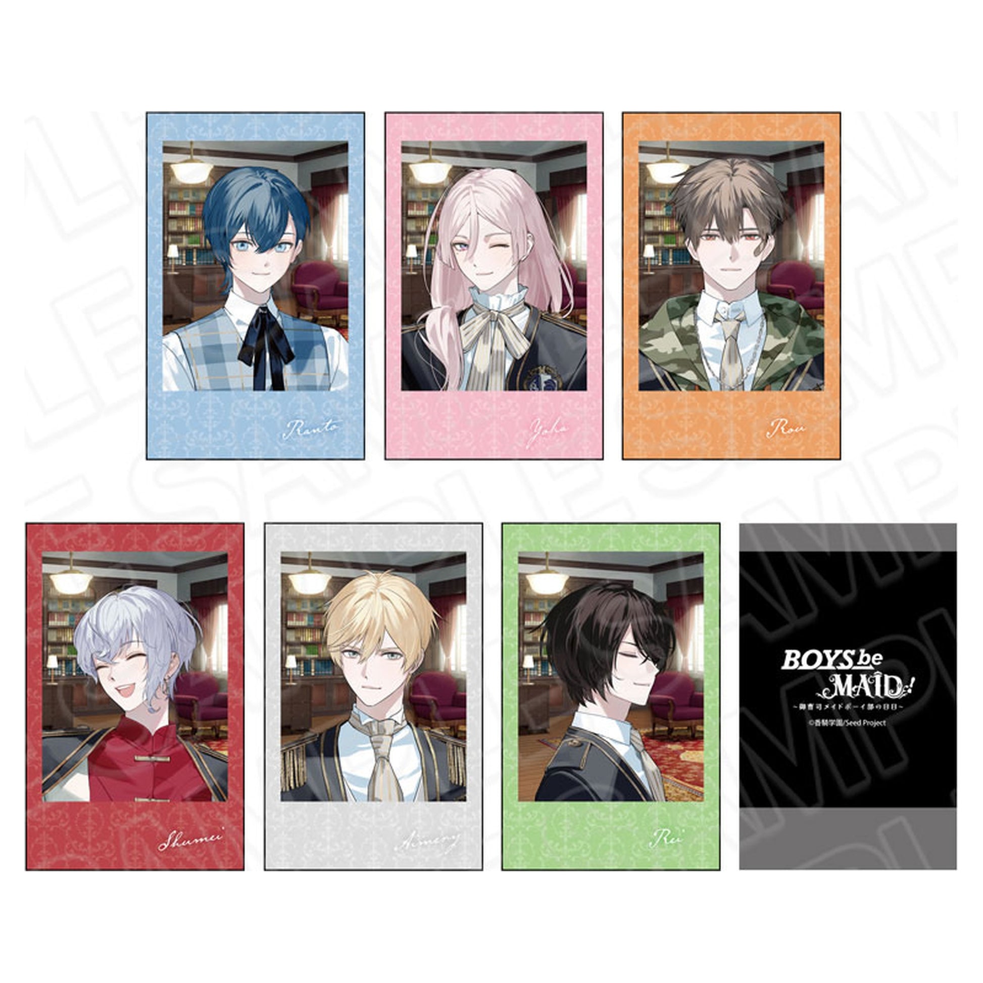 BOYS be MAID! Onzoushi Maid Boy Bu no Hibi- Instant Photo Style Card Uniform ver. 6 Item Set - Image 1
