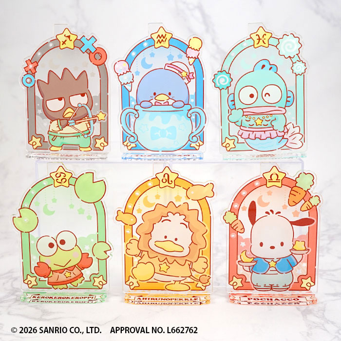 Sanrio Characters Shiny Constellation Acrylic Accessory Stand 12Pack BOX CANDY TOY - Image 17