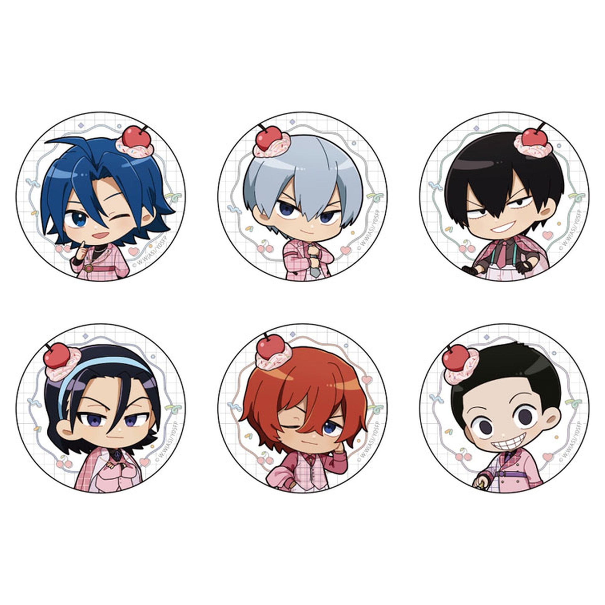 Yowamushi Pedal: Limit Break Trading Tin Badge (Cherry and Whipped Cream /ver.B) 6Pack BOX - Image 1
