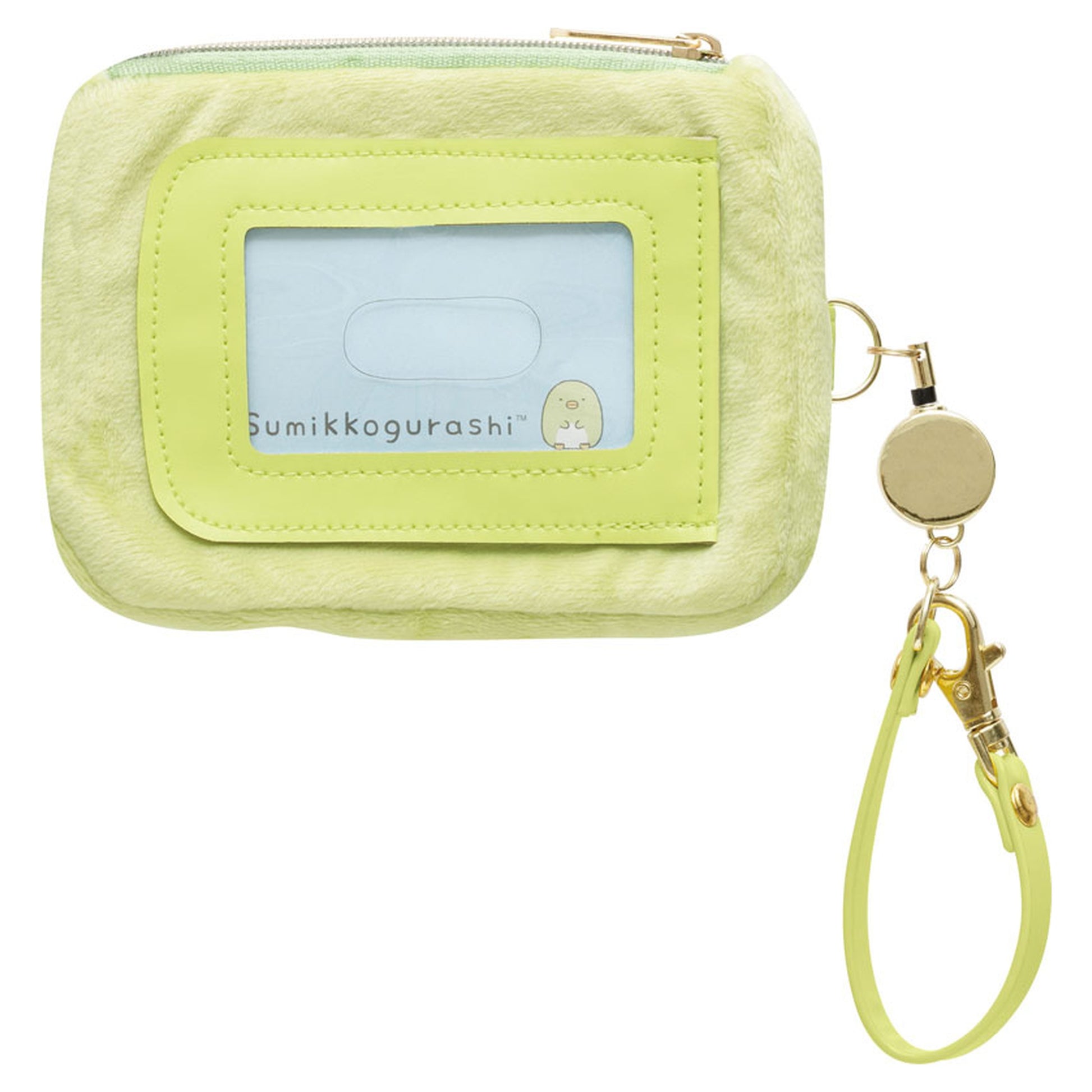 Sumikko Gurashi Plush Pass Case with Reel - Penguin? - Image 1