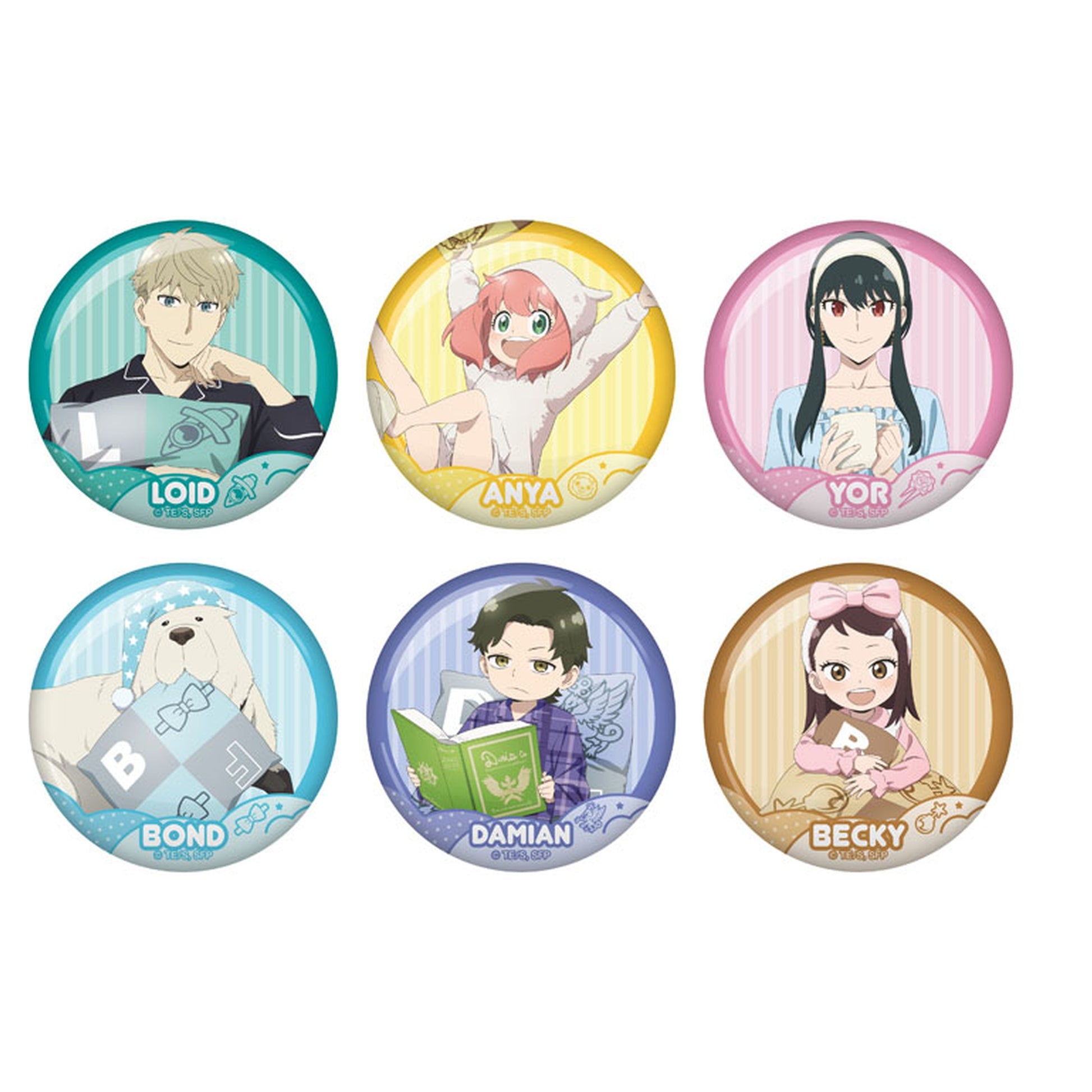 Spy x Family Tin Badge Collection 6Pack BOX - Image 1