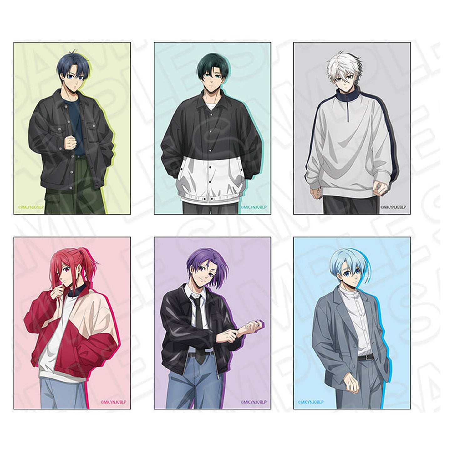 Bluelock Square Magnet (Blind) casual ver. 6Item Set - Image 1