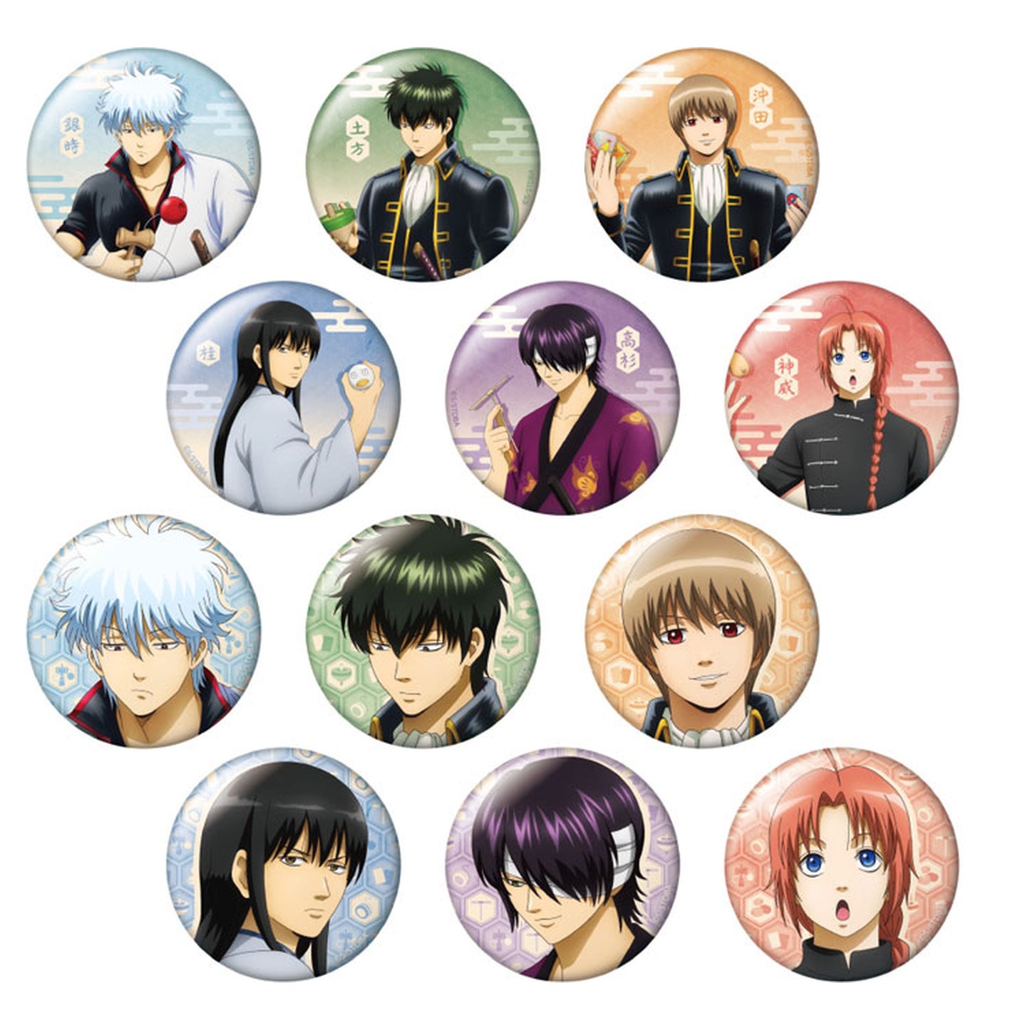 Gintama Trading Tin Badge Old-Fashioned Games ver. 12Pack BOX - Image 1