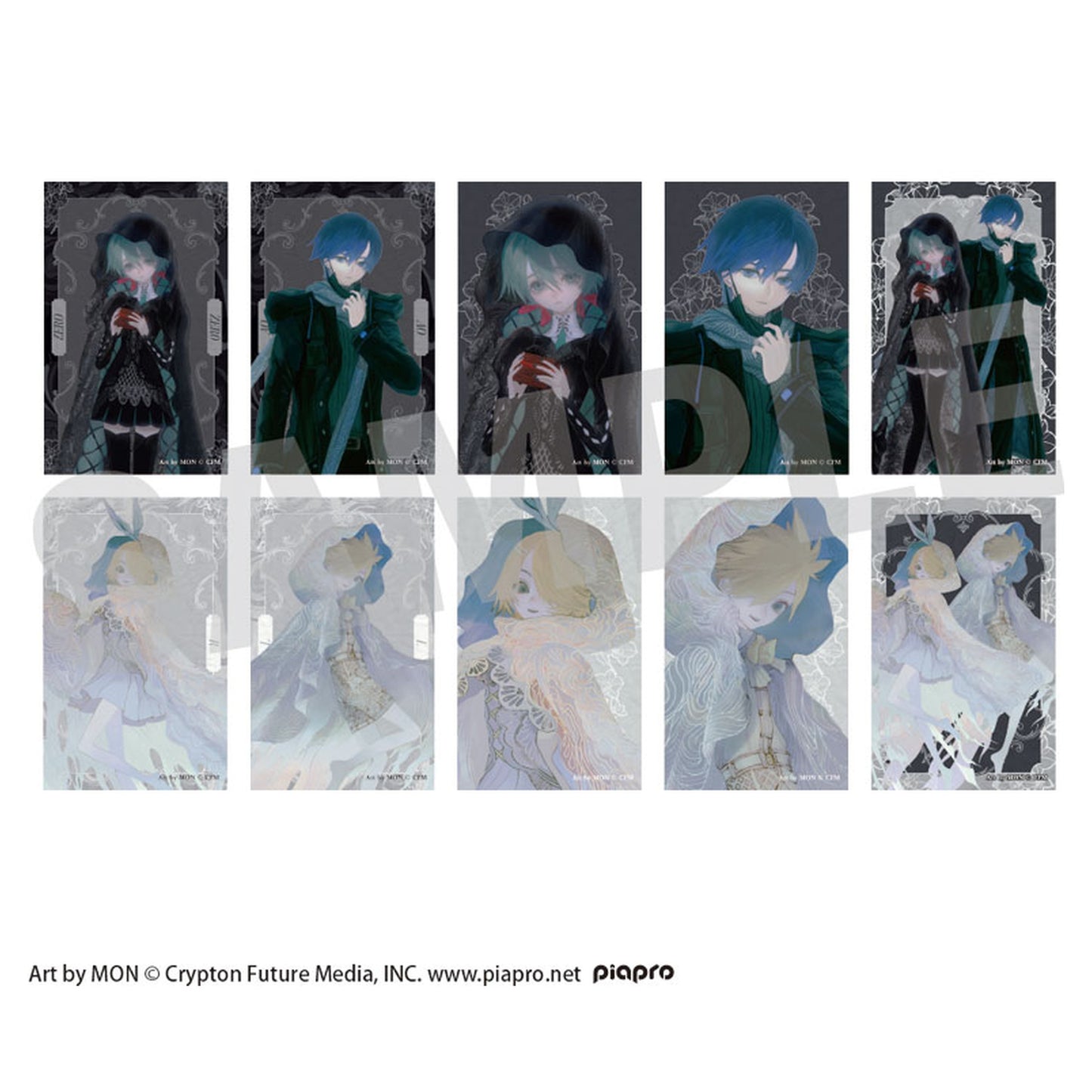 VOCALOID STEAKA "Wochirare" Hatsune Miku x Obaken Trading Photo Card 5Pack Set - Image 1