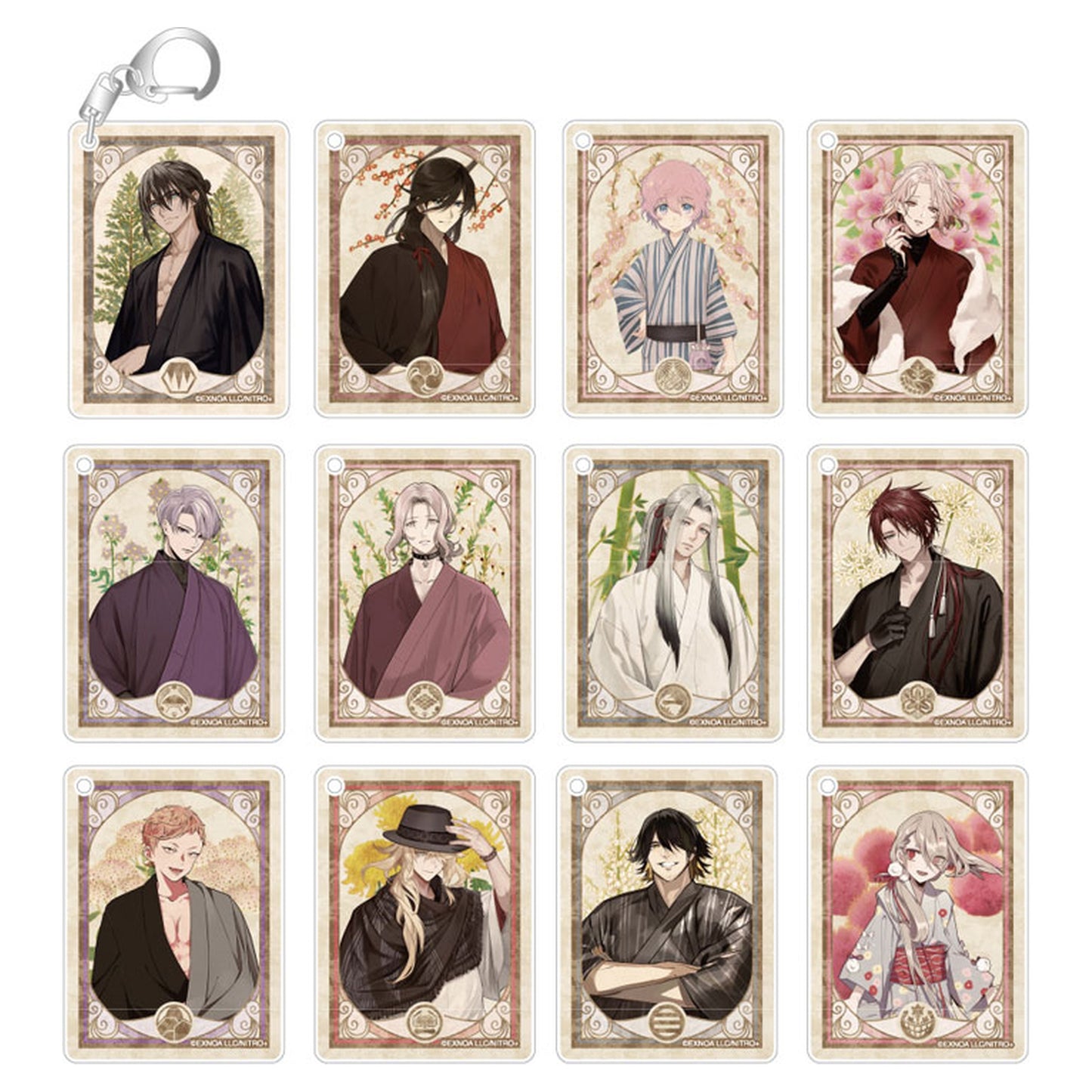 Touken Ranbu Online Hanakoyomi Emaki Vol.6 Acrylic Keychain Collection 12Pack BOX - Image 1