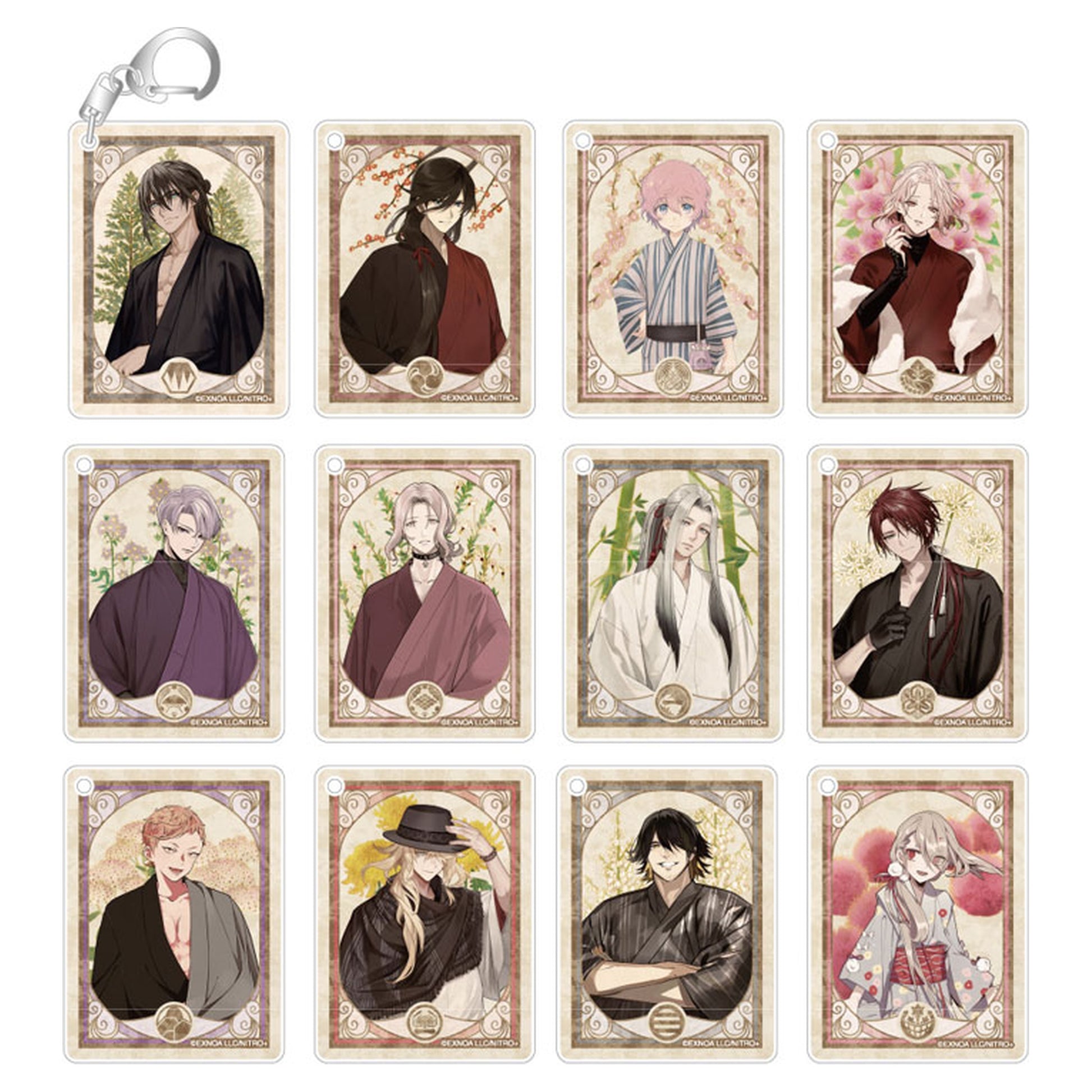 Touken Ranbu Online Hanakoyomi Emaki Vol.6 Acrylic Keychain Collection 12Pack BOX - Image 1