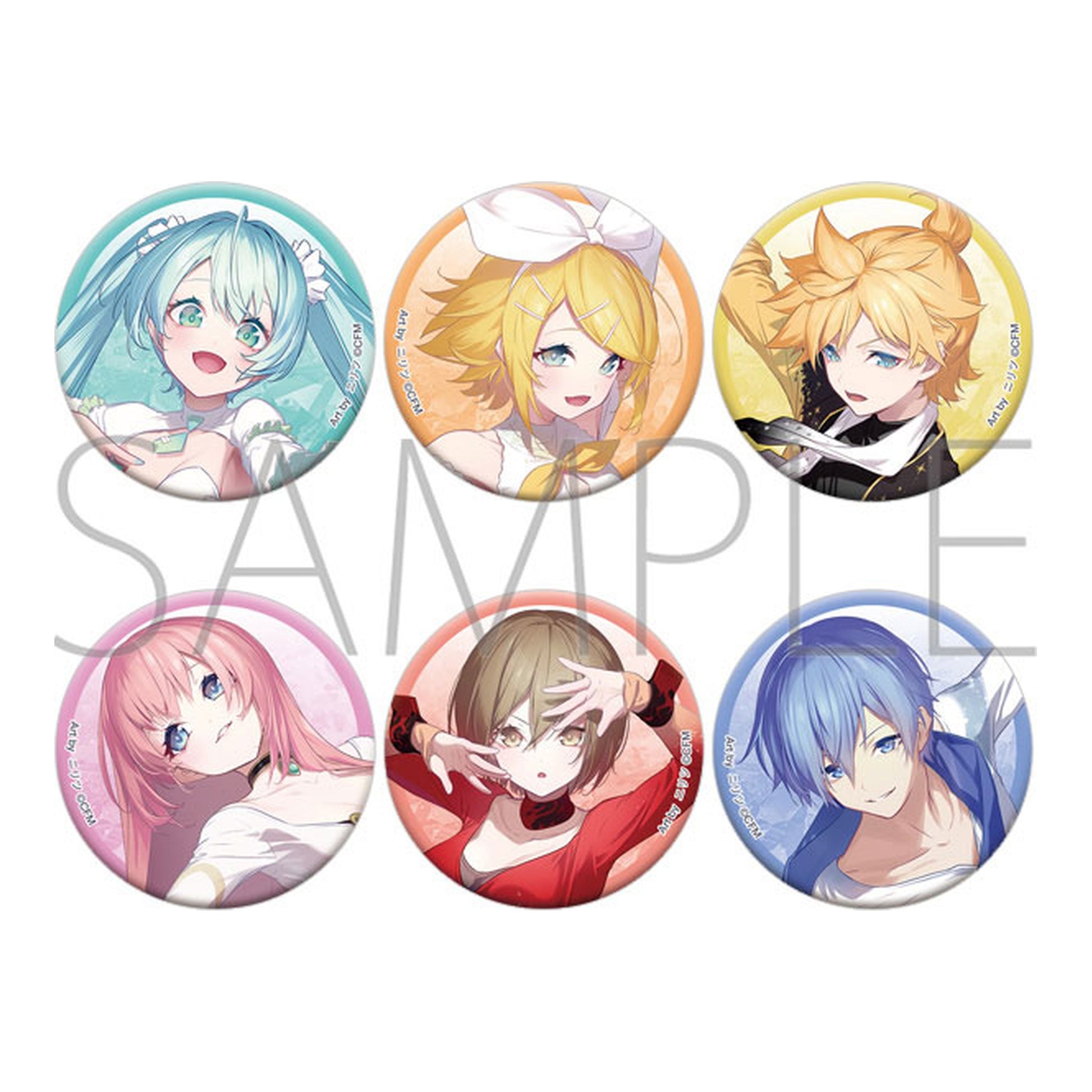 Hatsune Miku Series Glitter Chara Badge Collection 6Pack BOX - Image 1