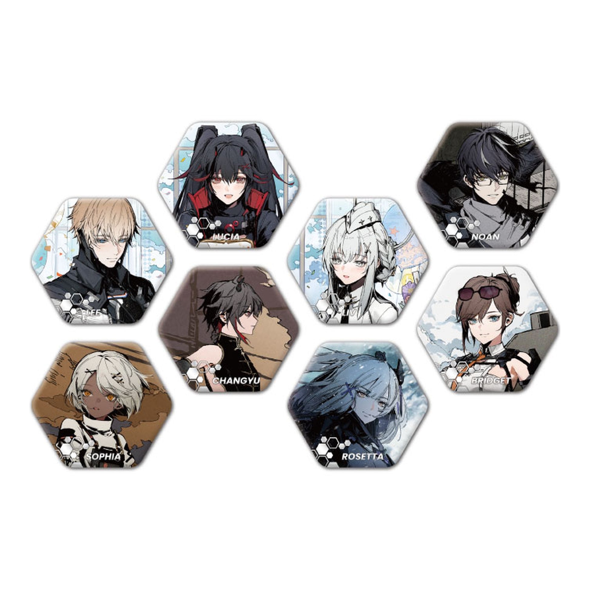 Punishing: Gray Raven Xiang Yu Shi Yuan Series Trading Hologram Tin Badge vol.1 8Pack BOX - Image 1