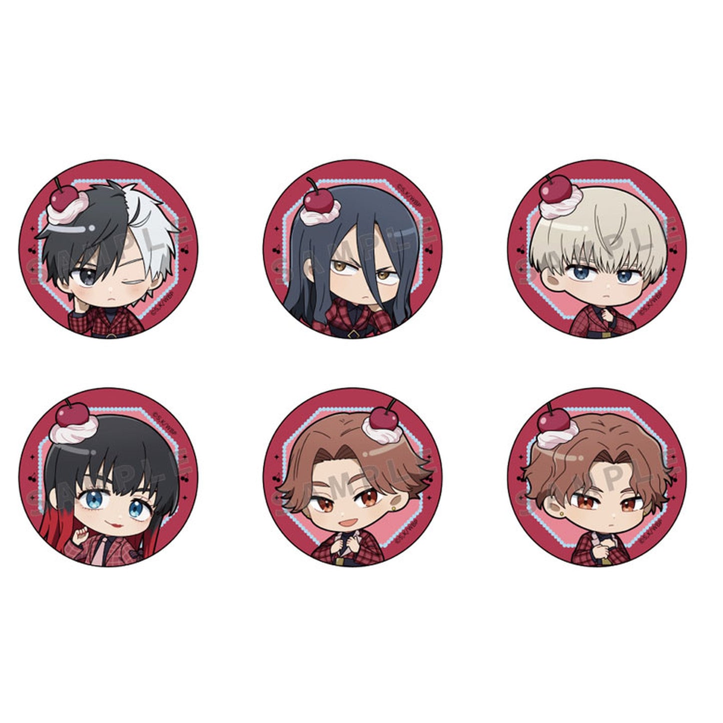 WIND BREAKER Trading Tin Badge (Cherry and Whipped Cream / ver.A) 6Pack BOX - Image 1
