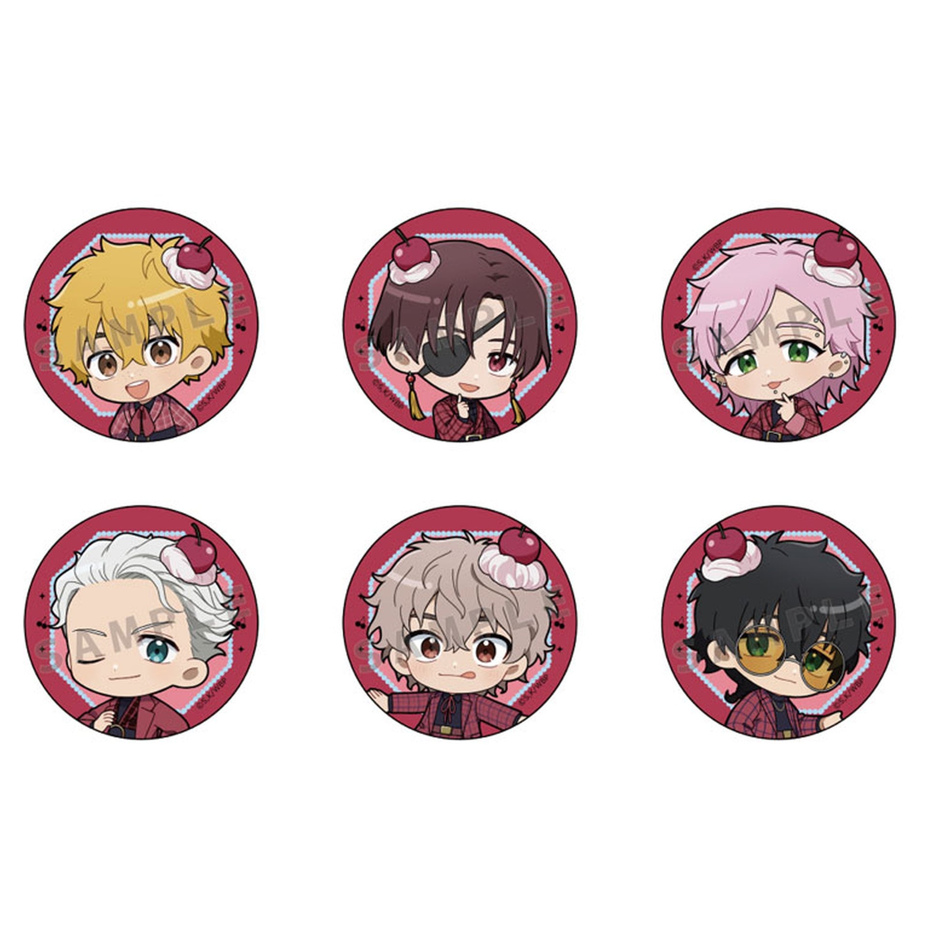 WIND BREAKER Trading Tin Badge (Cherry and Whipped Cream / ver.B) 6Pack BOX - Image 1