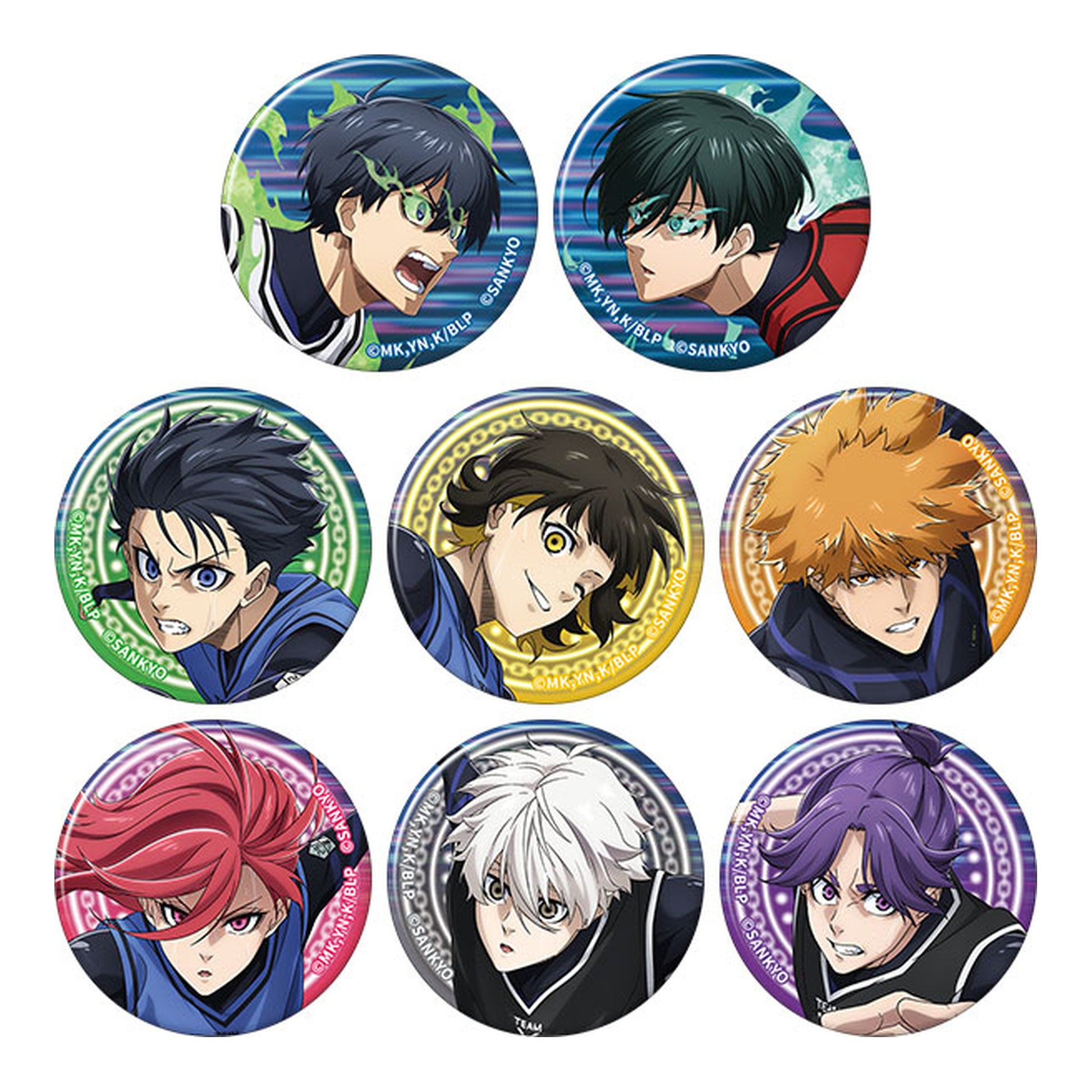 Bluelock 2nd Season Chara Badge Collection (e Fever Bluelock) 8Pack BOX - Image 1