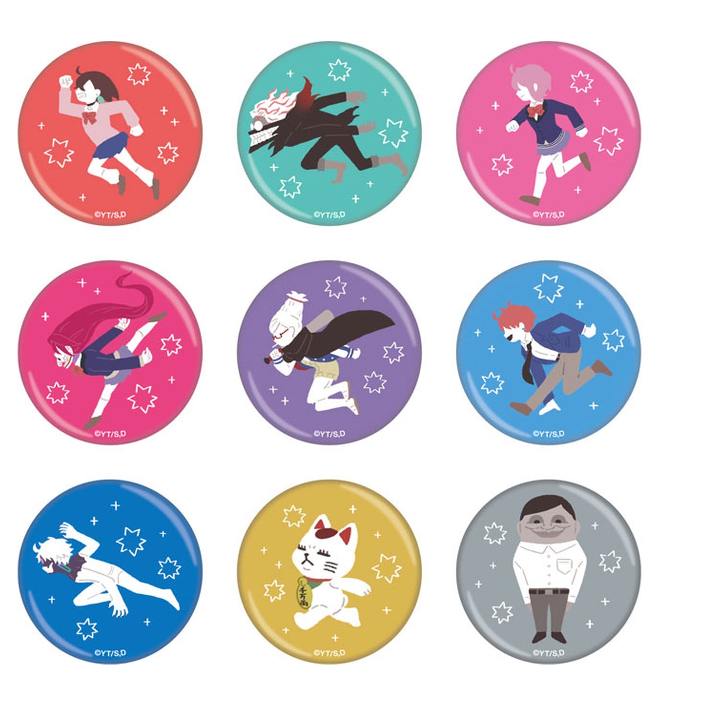 Dandadan Chara Badge Collection Yuru Palette 9Pack BOX - Image 1