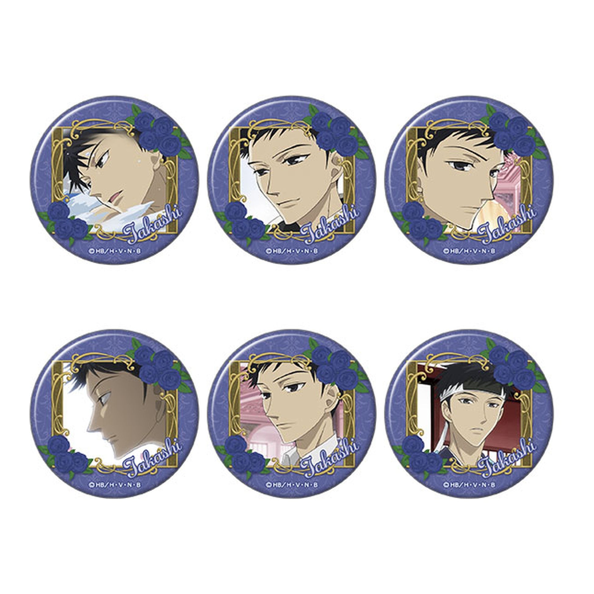 Ouran High School Host Club Oshi Chara Badge Collection Takashi Morinozuka 6Pack BOX - Image 1