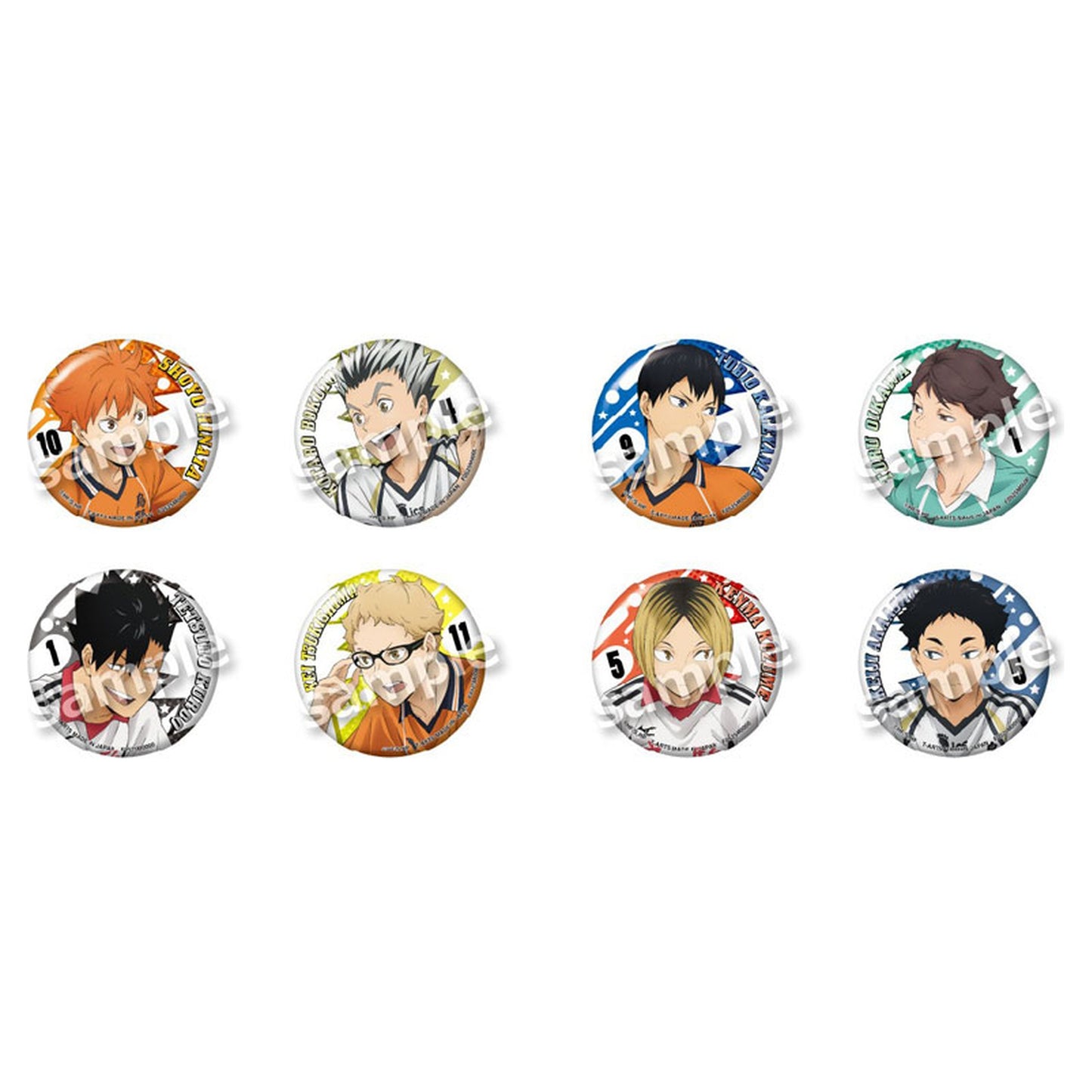 Haikyuu!! VS Rivals Tin Badge 8Pack BOX - Image 1