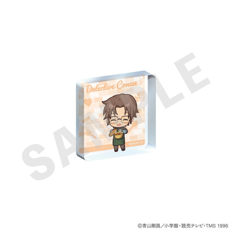 "Detective Conan" Trading Mini Acrylic Block Mini Chara Kitchen ver. 8Item Set - Image 6