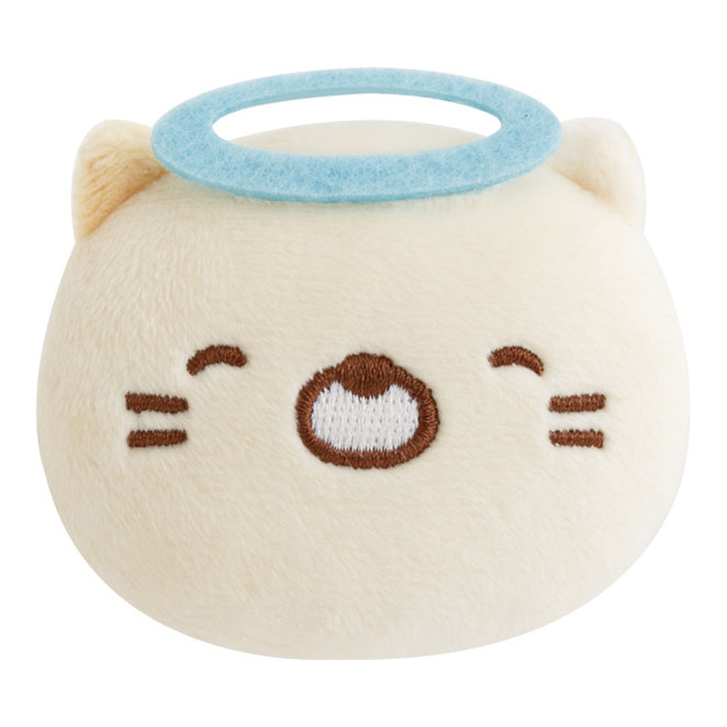 AB38704 Sumikko Gurashi Emoji-zu Plush Badge Neko - Image 1