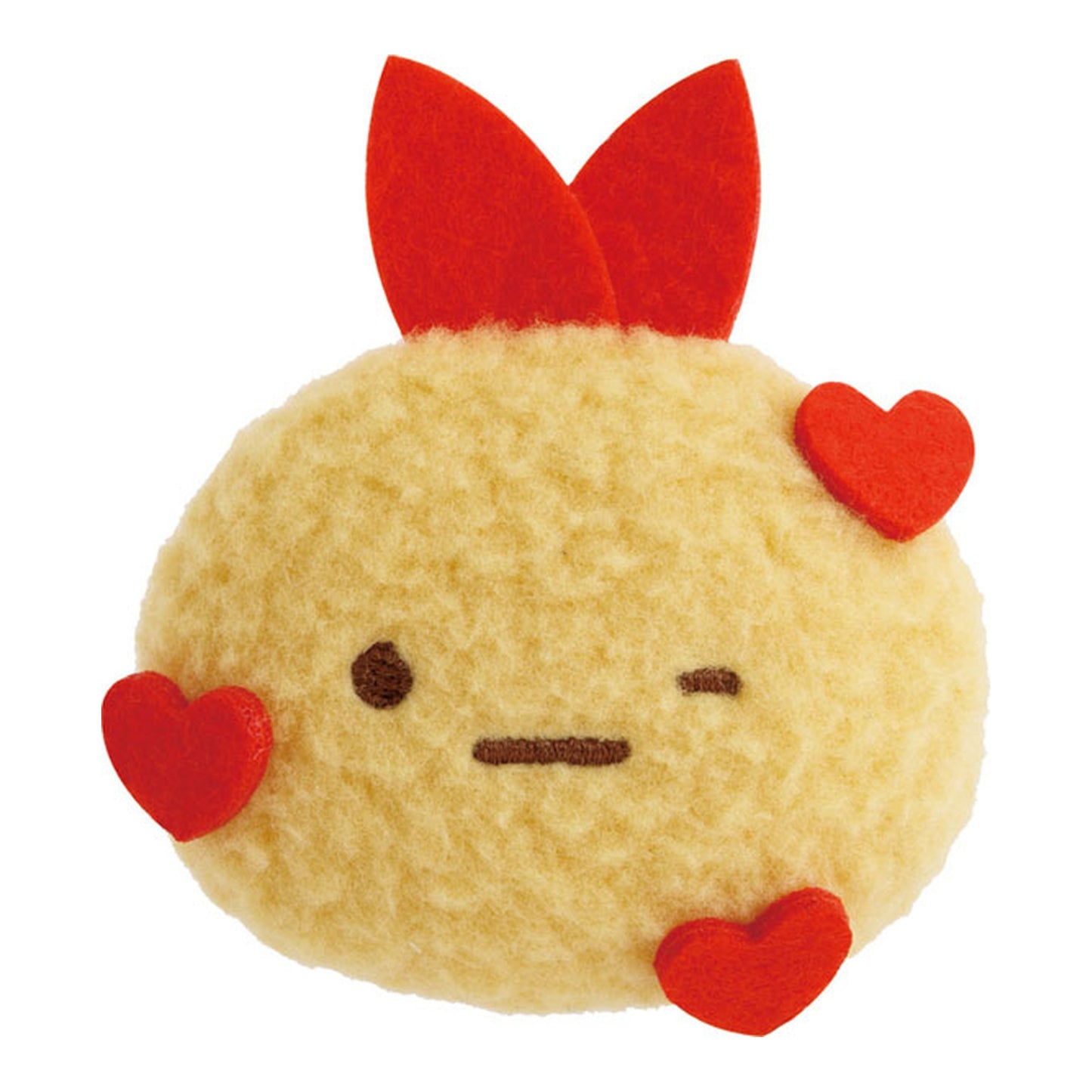 Sumikko Gurashi Emoji-zu Plush Badge Ebifurai no Shippo - Image 1