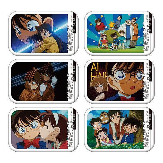 Detective Conan Memorial Square Tin Badge Collection vol.1 -OP- 6Pack BOX - Image 1