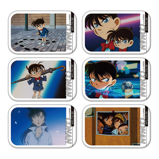 Detective Conan Memorial Square Tin Badge Collection vol.1 -ED- 6Pack BOX - Image 1