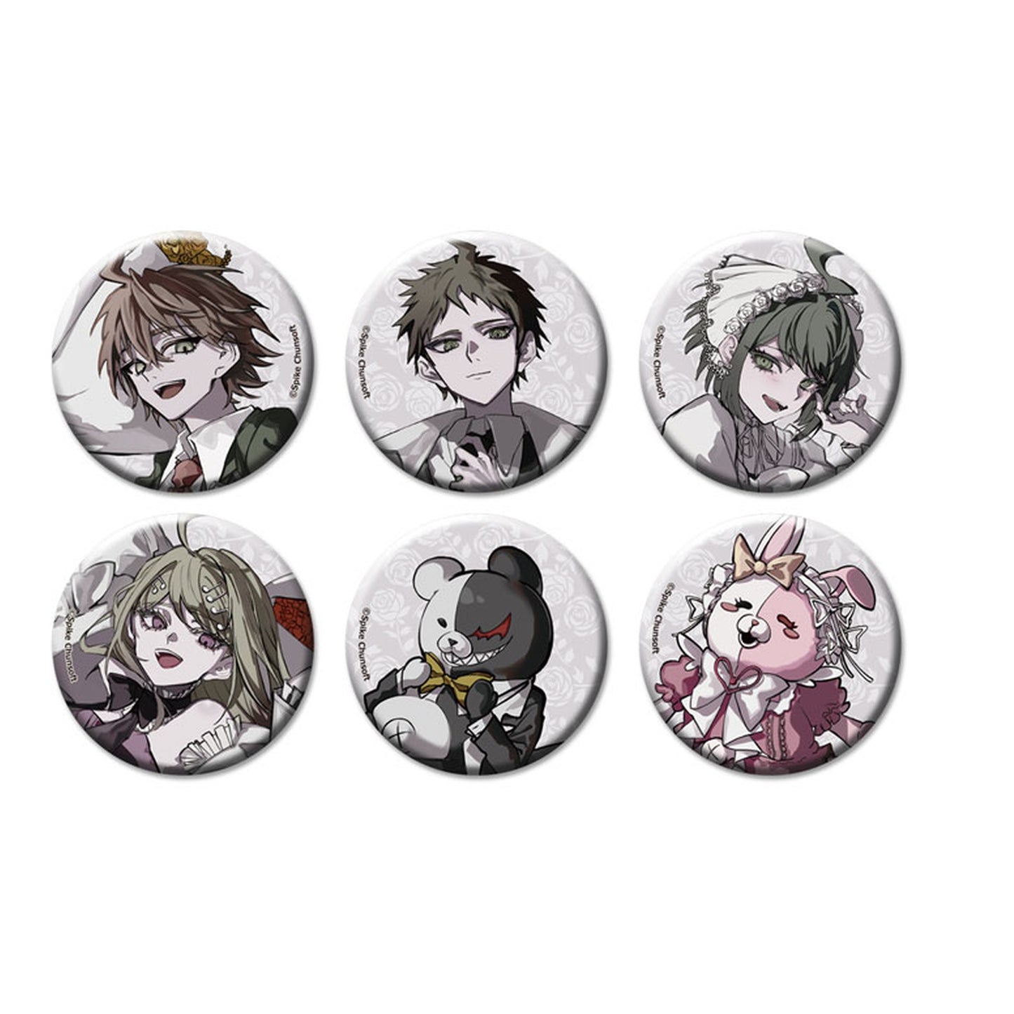 Danganronpa Series 15th Anniversary Illustration Tradable Tin Badges Complete Set - Image 1