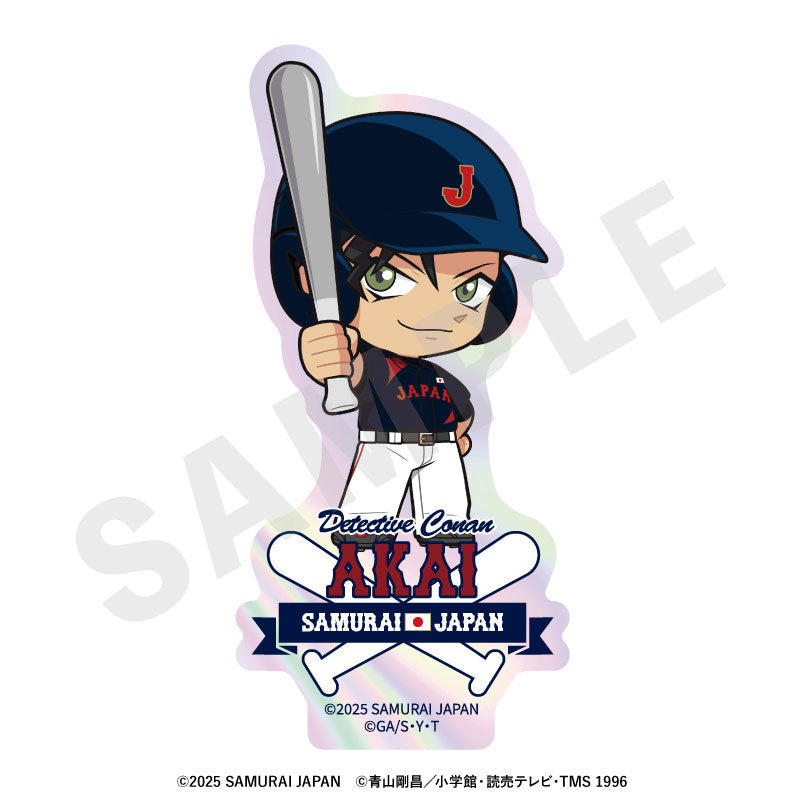 Samurai Japan x Detective Conan Mini Chara Trading Aurora Sticker 8Pack BOX - Image 7