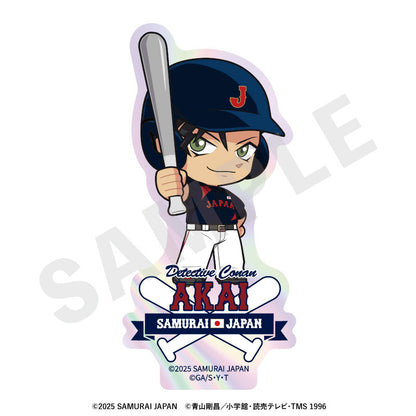 Samurai Japan x Detective Conan Mini Chara Trading Aurora Sticker 8Pack BOX - Image 7