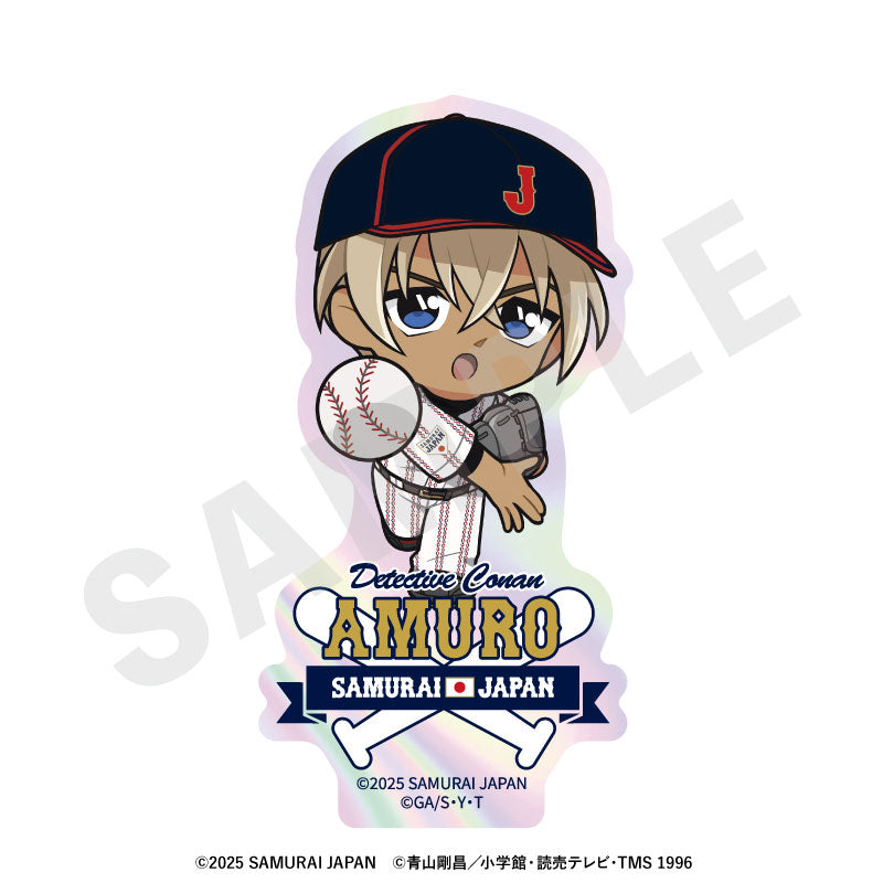 Samurai Japan x Detective Conan Mini Chara Trading Aurora Sticker 8Pack BOX - Image 8