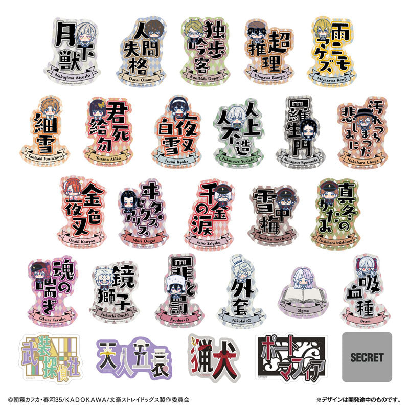 Mobile Sticker Collection Bungo Stray Dogs 2 Stickers/Pack, 20 Packs/Box - Image 2
