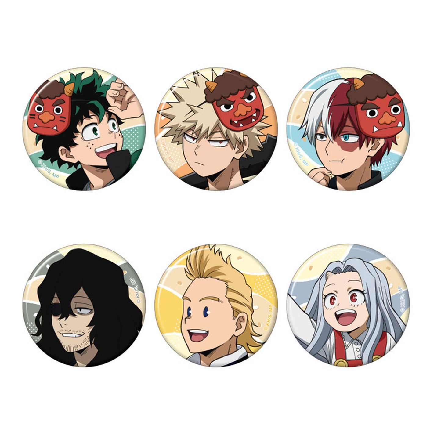 My Hero Academia Chara Badge Collection Throw the Beans! 6Pack BOX - Image 1