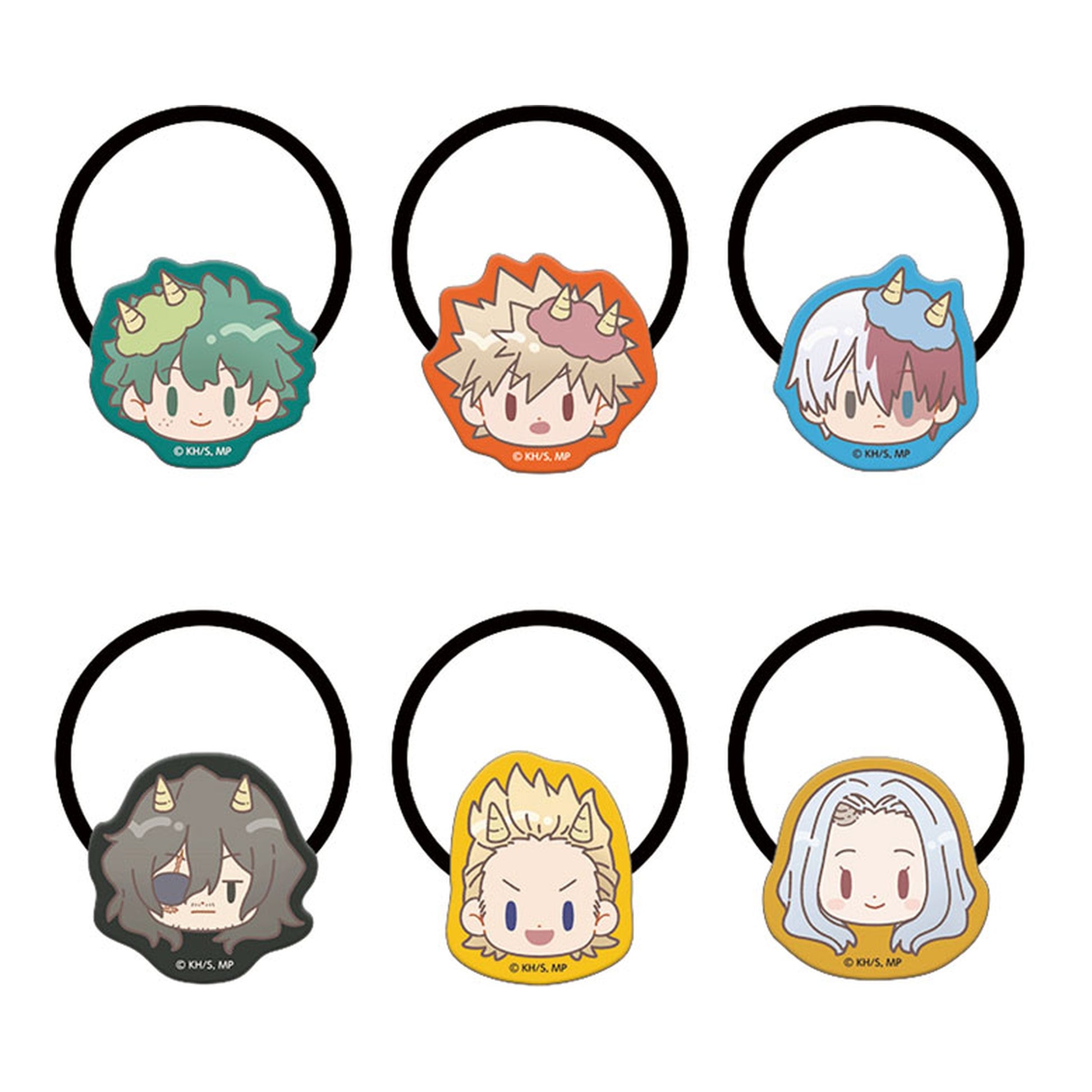 My Hero Academia Acrylic Hair Tie Collection 6Pack BOX - Image 1
