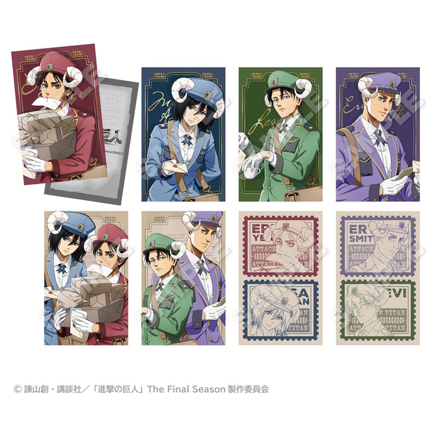 Attack on Titan Trading Hologram Card Mail Delivery ver. (New Illustration) 8Pack BOX - Image 1