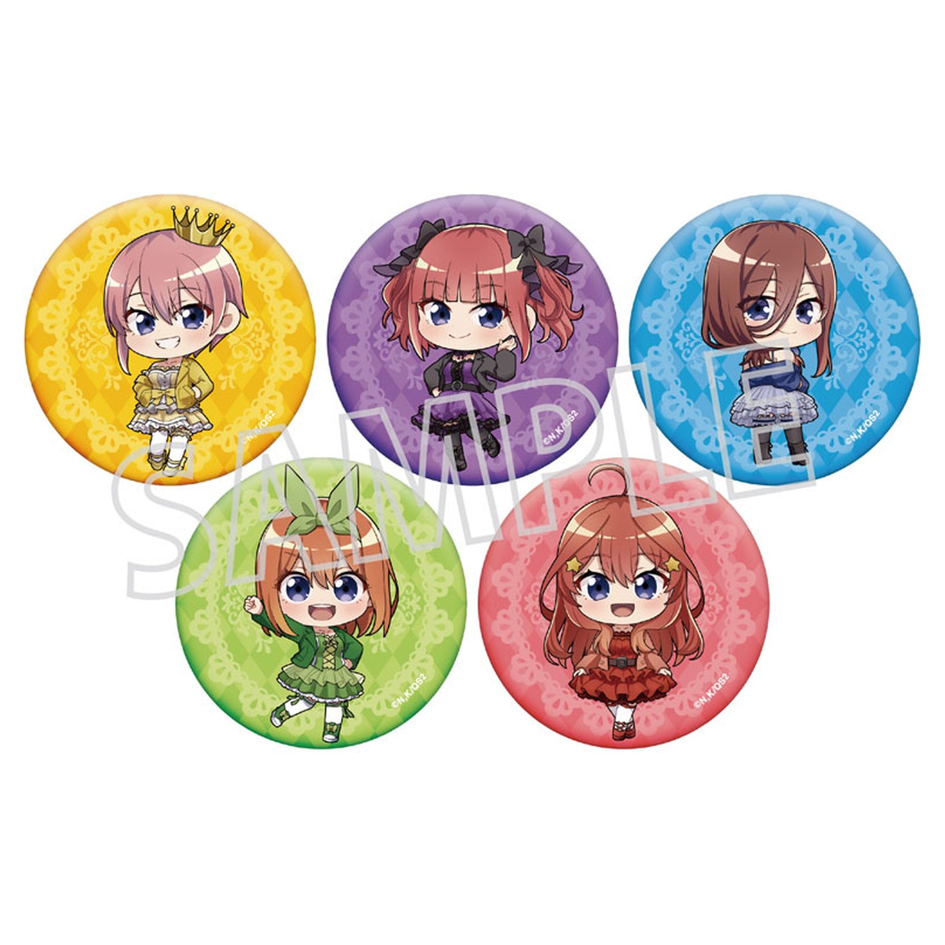 The Quintessential Quintuplets Chara Badge Collection 5 Pack Box - Image 1